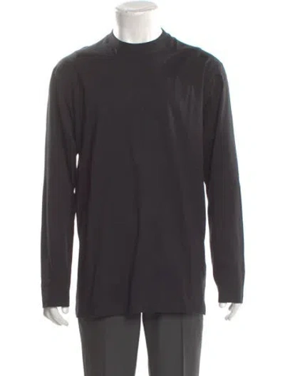 Pre-owned Y-3 Crew Neck Long Sleeve T-shirt In Black