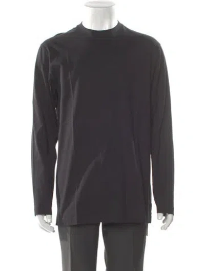 Pre-owned Y-3 Crew Neck Long Sleeve T-shirt In Black