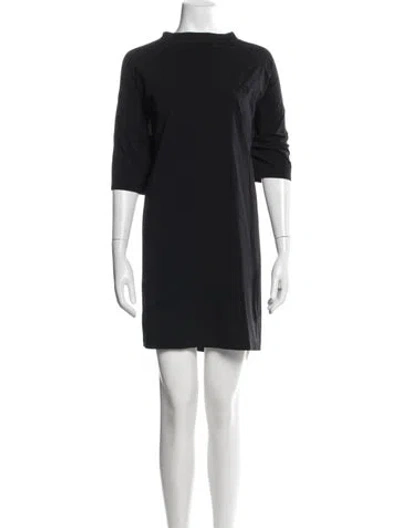 Pre-owned Y-3 Crew Neck Mini Dress In Blue