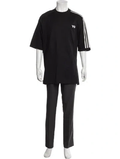 Pre-owned Y-3 Crew Neck Short Sleeve T-shirt In Black
