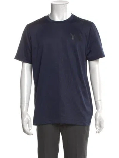 Pre-owned Y-3 Crew Neck Short Sleeve T-shirt In Blue