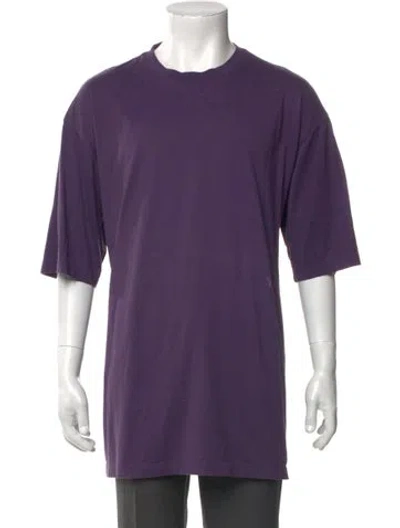 Pre-owned Y-3 Crew Neck Short Sleeve T-shirt In Purple