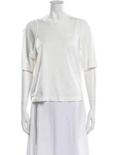Pre-owned Y-3 Crew Neck Short Sleeve T-shirt In White