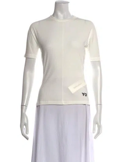 Pre-owned Y-3 Crew Neck Short Sleeve T-shirt In White