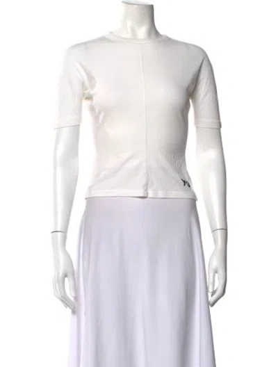 Pre-owned Y-3 Crew Neck Short Sleeve T-shirt In White