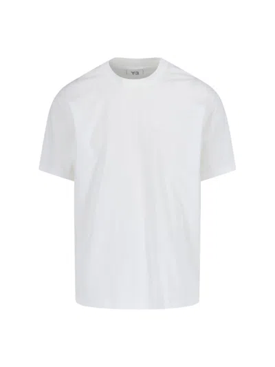 Y-3 Crewneck Cotton T-shirt In White