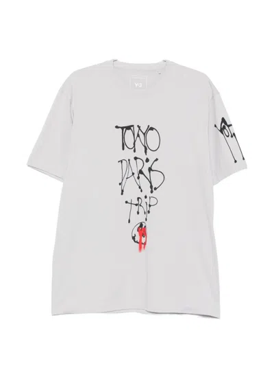 Y-3 Chito City Graphic Short Sleeve Tee In Gray