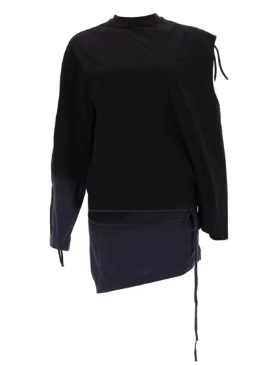 Y-3 Cut-out Detail T-shirt In Black