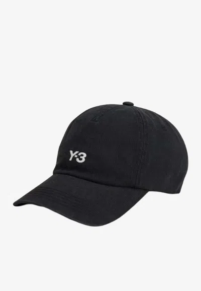 Y-3 Dad Logo Baseball Cap In Black