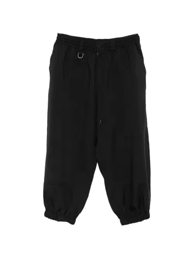 Y-3 Drawstring Elasticated-cuffs Trousers In Black
