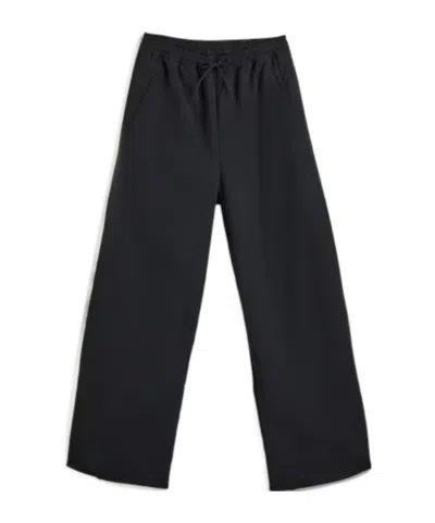 Y-3 Drawstring Wide-leg Sweatpants In Black