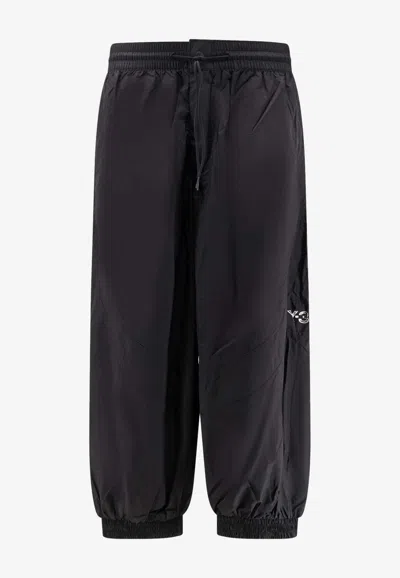 Y-3 Elasticated Baggy Track Pants In Black