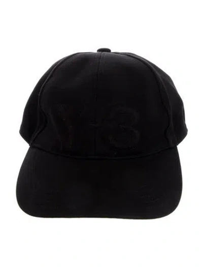 Pre-owned Y-3 Embroidered Baseball Hat In Black