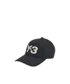 Y-3 Logo Baseball Cap Six Panel Curved Peak In Black
