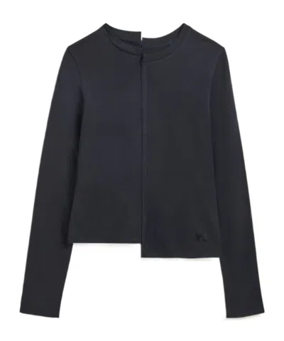 Y-3 Fitted Long Sleeve Tee In Black