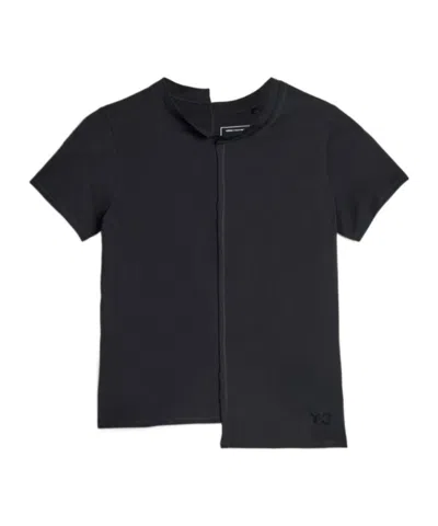 Y-3 Fitted Short Sleeve Tee In Black
