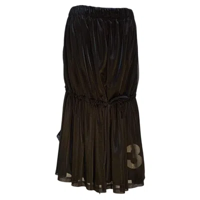 Pre-owned Y-3 Flounced Skirt Dress In Black