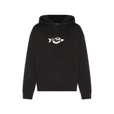 Y-3 French Terry Liquid Logo-print Drawstring Hoodie In Black