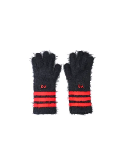 Y-3 Fuzzy Fingerless Gloves In Black