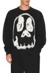 Y-3 Wool Blend Crew Neck Sweater Graphic In Black