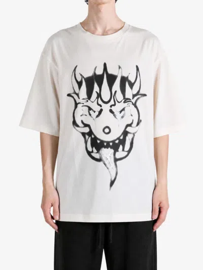 Y-3 Gfx Mini Graphic Cotton T-shirt In Cwhite