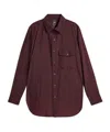 Y-3 Gradient 3-stripes Nylon Overshirt In Red