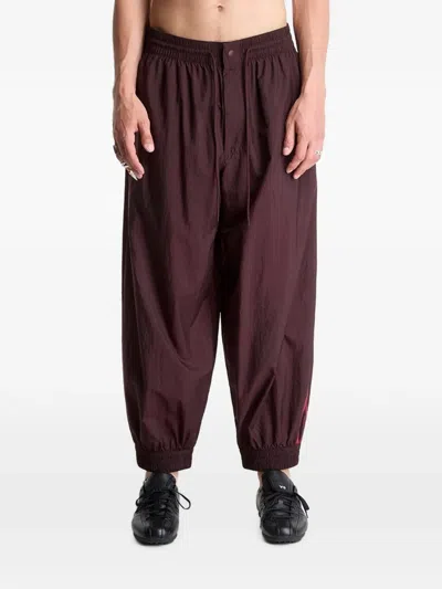Y-3 Gradient 3-stripes Track Pants In Burgundy