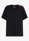 Y-3 Gradient-stripe Logo-print T-shirt In Black