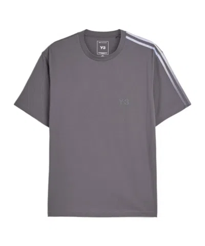 Y-3 Gradient Stripes Short Sleeve T-shirt In Gray