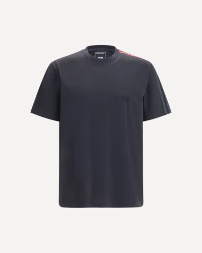 Y-3 Gradient Stripes Short Sleeve T-shirt In Blue
