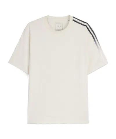 Y-3 Gradient Stripes Short Sleeve T-shirt In White