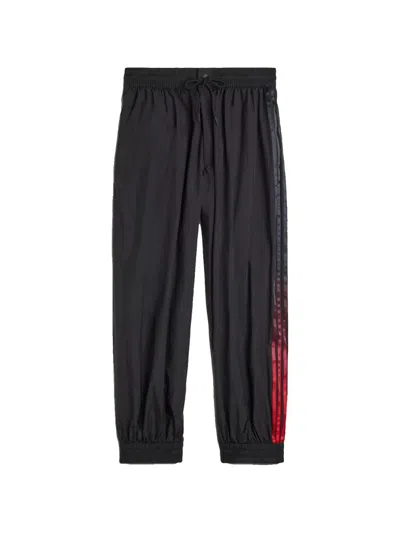 Y-3 Gradient-stripe Drawstring Track Pants In Black