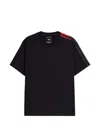 Y-3 Gradient-stripe Logo-print T-shirt In Black