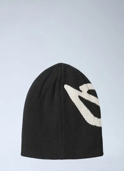 Y-3 Graphic Logo Beanie Hat In Black