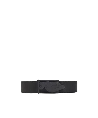 Y-3 Graphic Logo Belt In Black