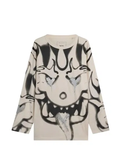 Y-3 Graphic Long-sleeve T-shirt In Neutral