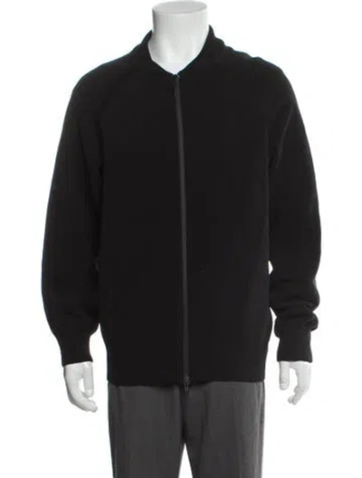 Pre-owned Y-3 Graphic Print Bomber Jacket In Black