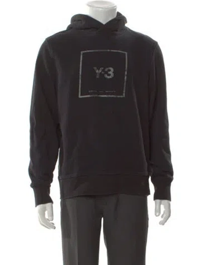 Pre-owned Y-3 Graphic Print Crew Neck Hoodie In Black