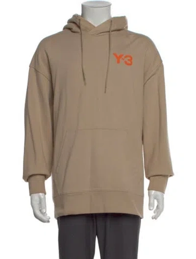 Pre-owned Y-3 Graphic Print Crew Neck Hoodie In Neutral