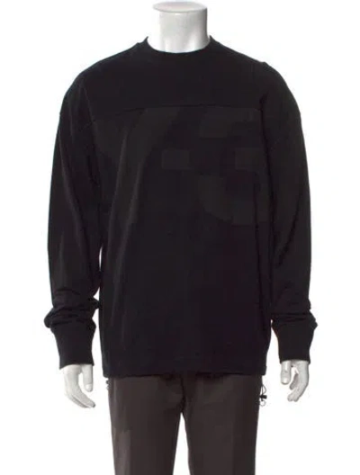 Pre-owned Y-3 Graphic Print Crew Neck Pullover In Black