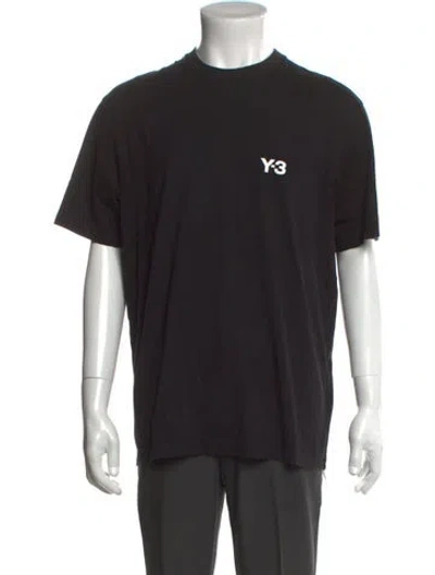 Pre-owned Y-3 Graphic Print Crew Neck T-shirt In Black