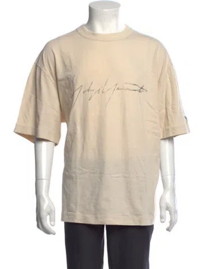 Pre-owned Y-3 Graphic Print Crew Neck T-shirt In Black/neutrals