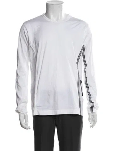 Pre-owned Y-3 Graphic Print Crew Neck T-shirt In White
