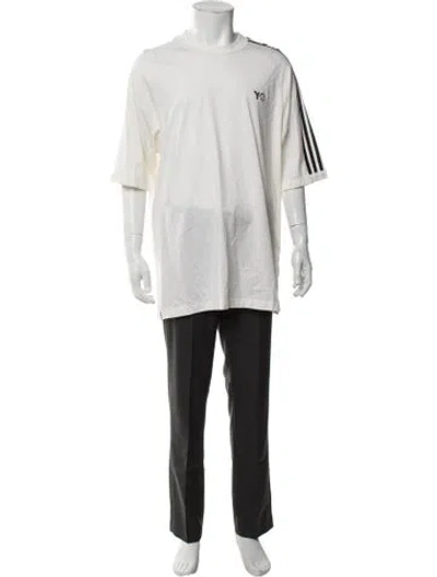 Pre-owned Y-3 Graphic Print Crew Neck T-shirt In White