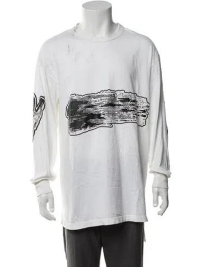 Pre-owned Y-3 Graphic Print Crew Neck T-shirt In White