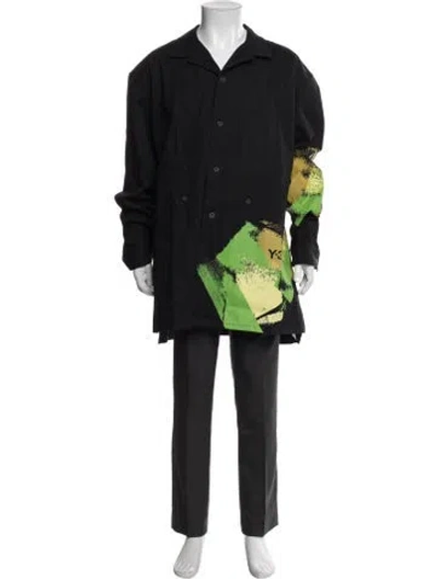 Pre-owned Y-3 Graphic Print Jacket In Black