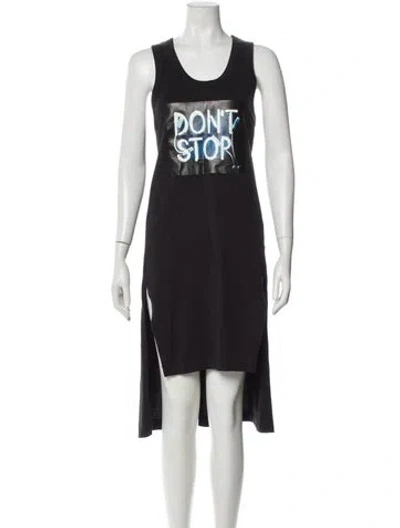 Pre-owned Y-3 Graphic Print Midi Length Dress In Gray