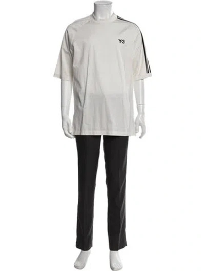 Pre-owned Y-3 Graphic Print Mock Neck T-shirt In Neutral