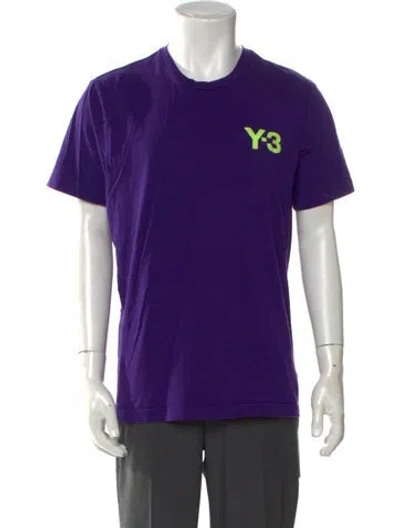Pre-owned Y-3 Graphic Print Short Sleeve Shirt In Purple