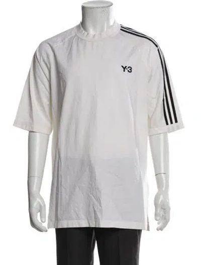 Pre-owned Y-3 Graphic Print Short Sleeve Shirt In White